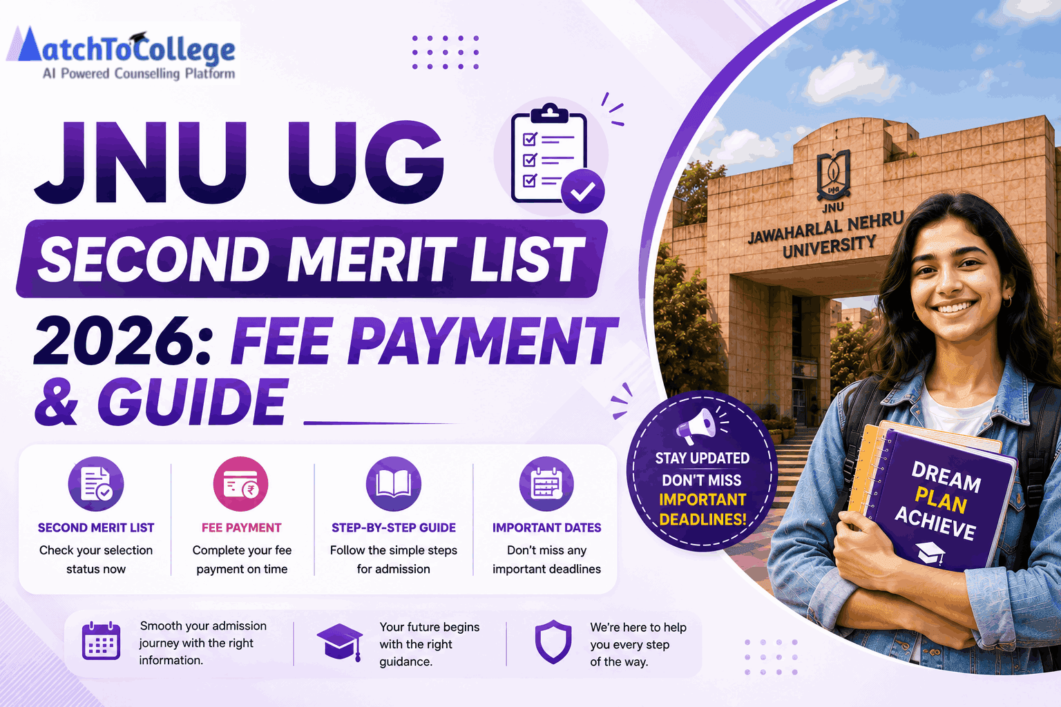 JNU UG Second Merit List 2026: Fee Payment & Guide