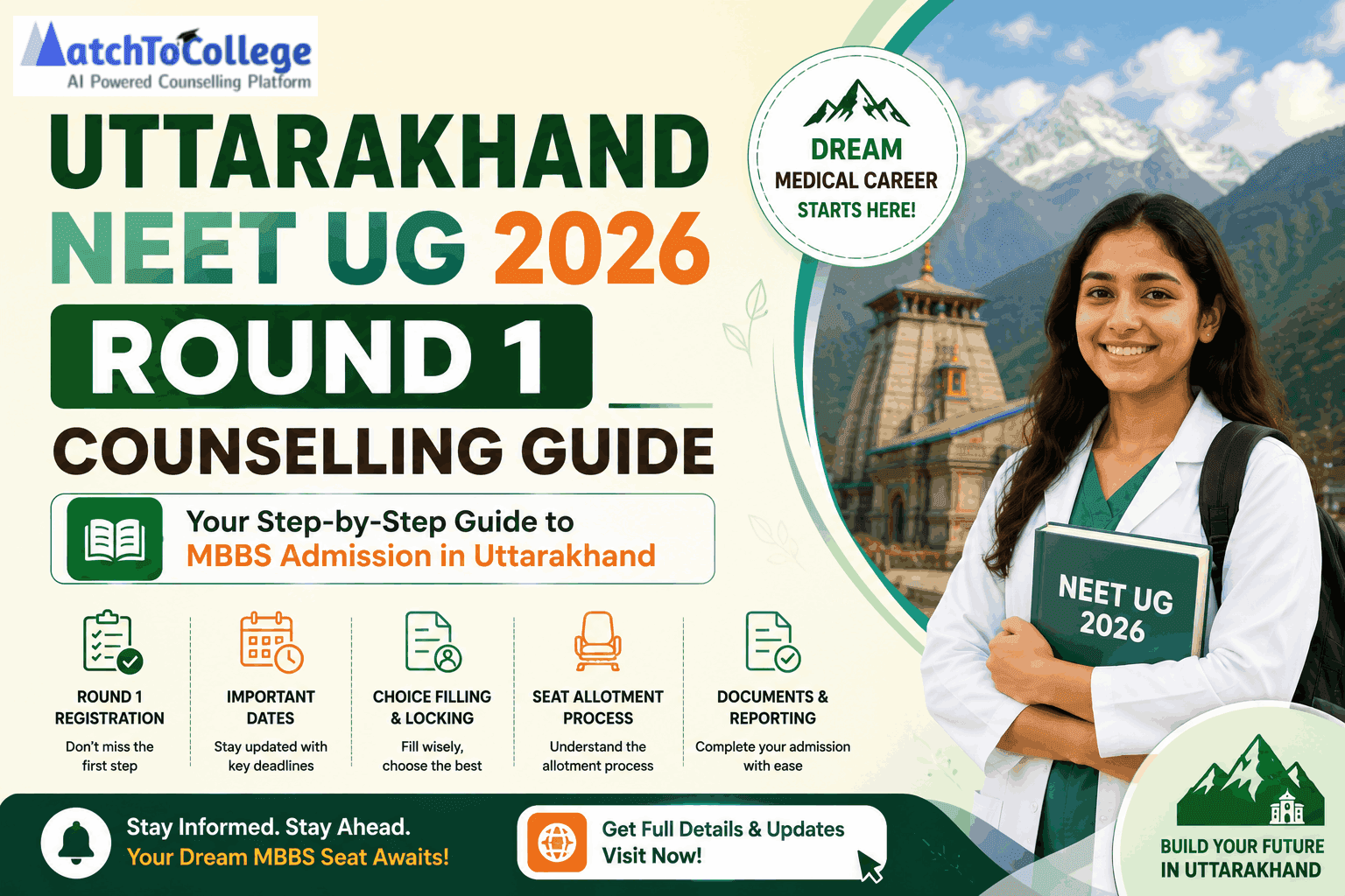 Uttarakhand NEET UG 2026 Round 1 Counselling Guide