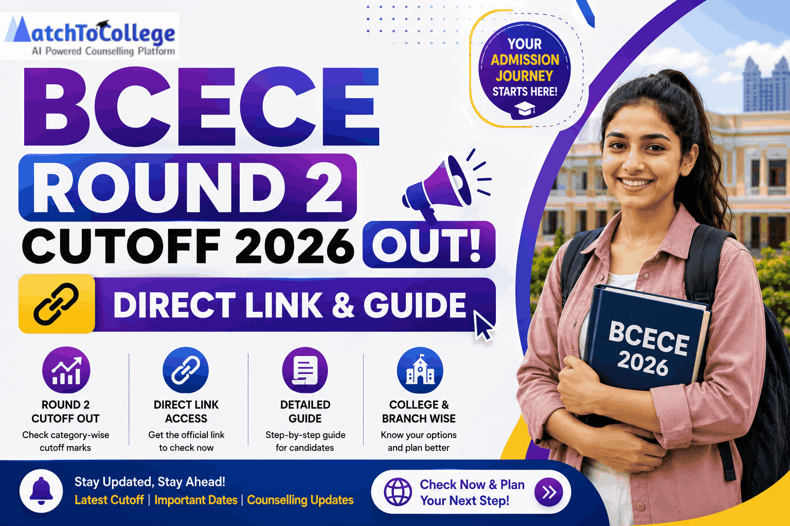 BCECE Round 2 Cutoff 2026 Out: Direct Link & Guide