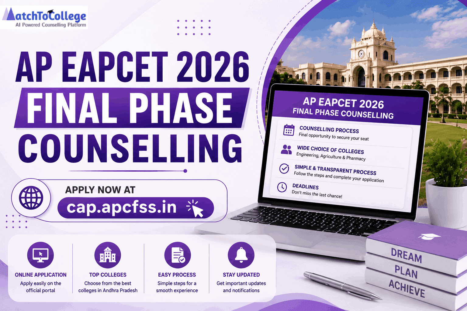 AP EAPCET 2026 Final Phase Counselling: Apply at cap.apcfss.in