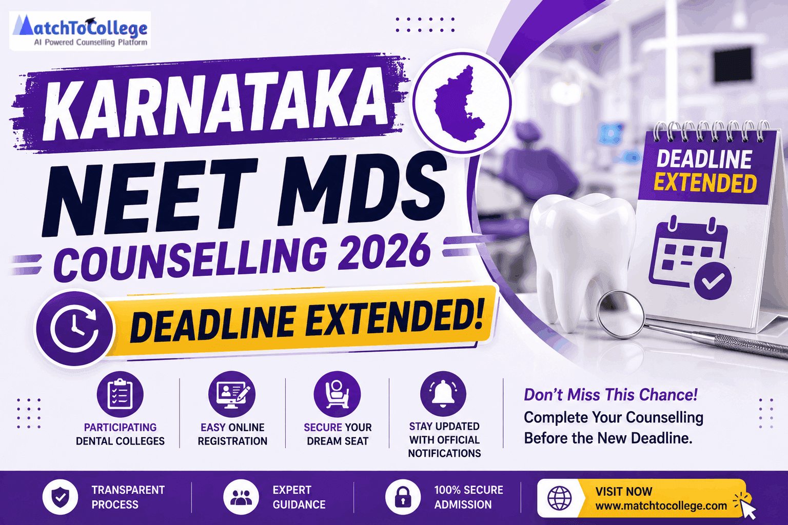 Karnataka NEET MDS Counselling 2026: Deadline Extended