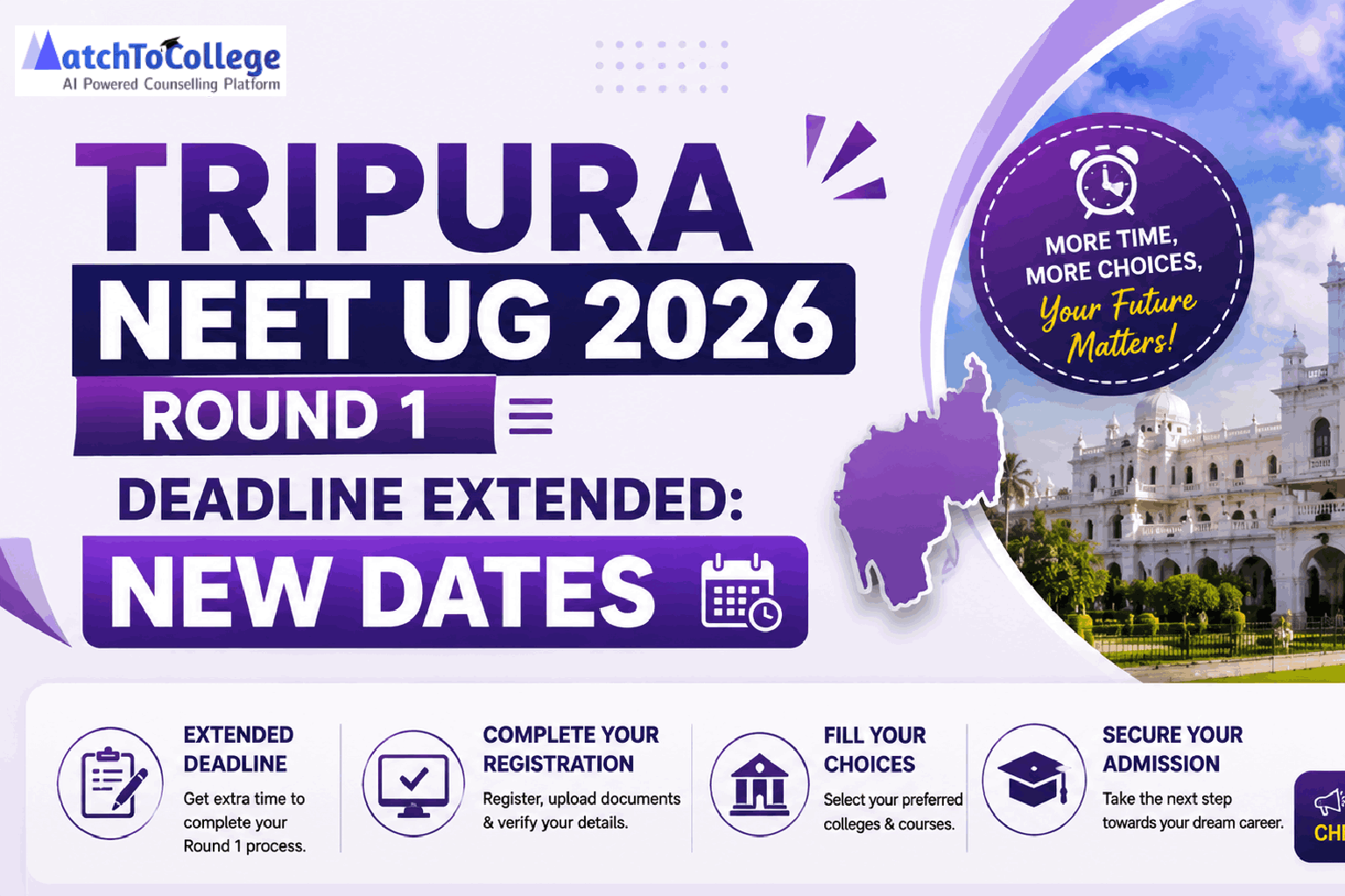 Tripura NEET UG 2026 Round 1 Deadline Extended: New Dates