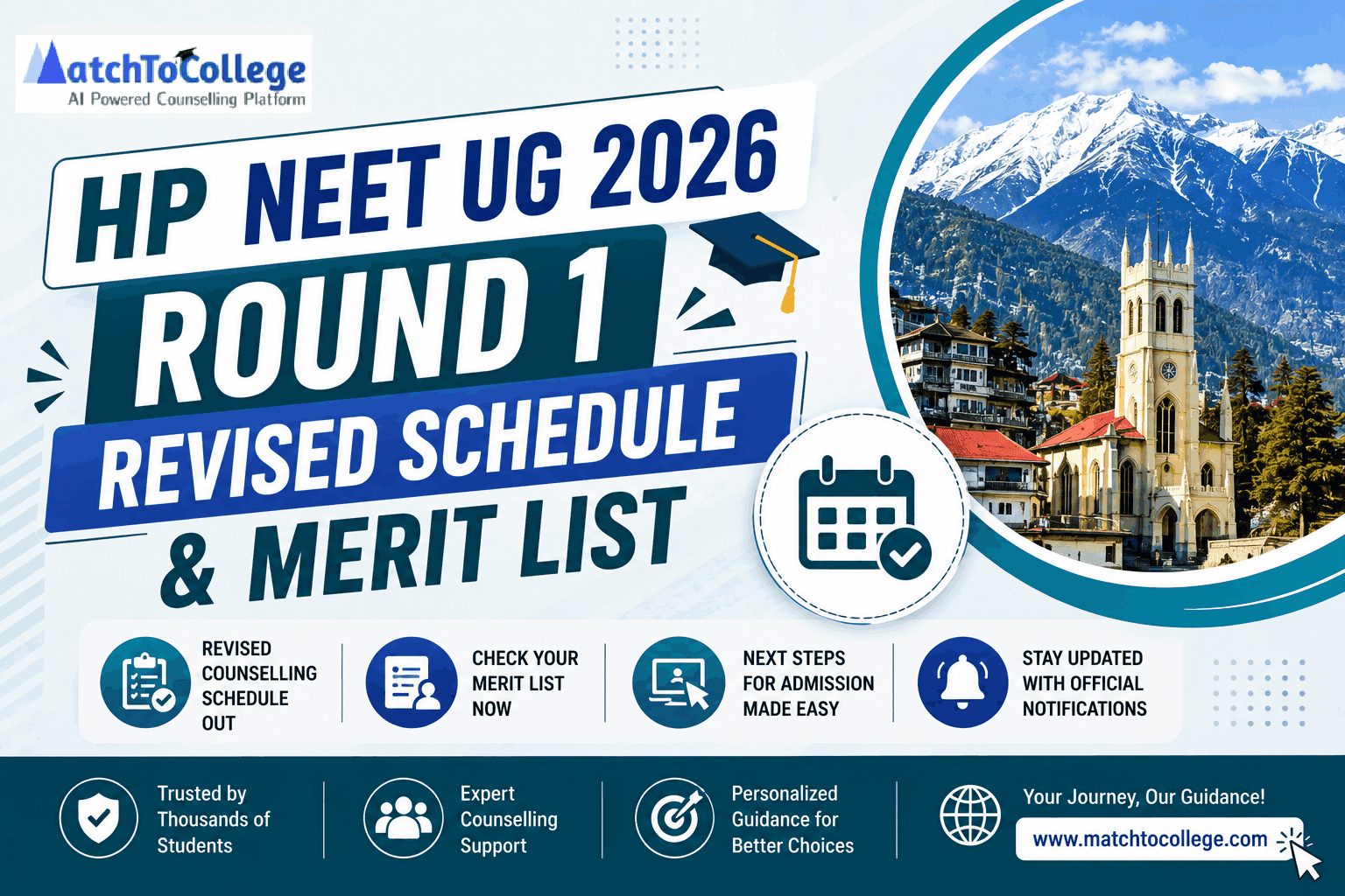 HP NEET UG 2026 Round 1 Revised Schedule & Merit List