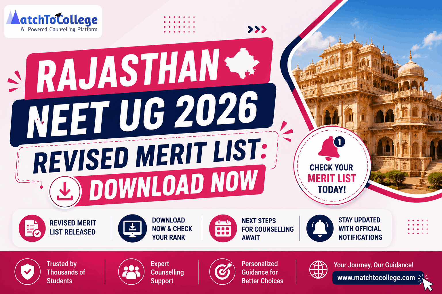 Rajasthan NEET UG 2026 Revised Merit List: Download Now