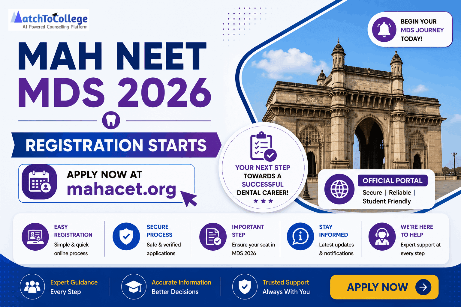 MAH NEET MDS 2026 Registration Starts: Apply Now at mahacet.org