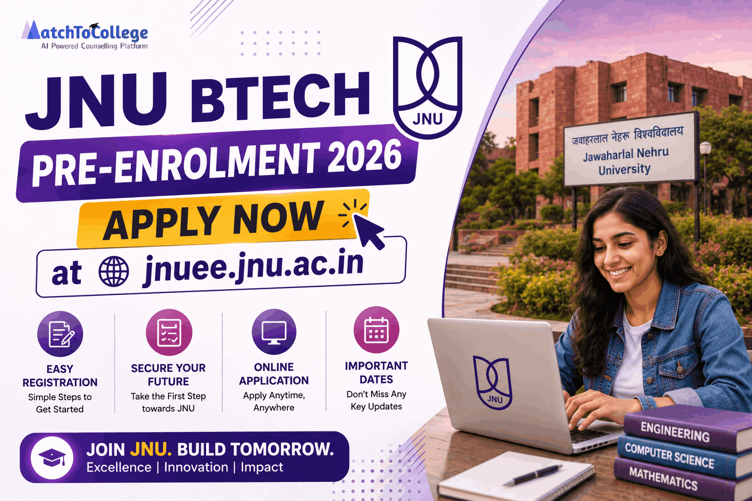 JNU BTech Pre-Enrolment 2026: Apply Now at jnuee.jnu.ac.in