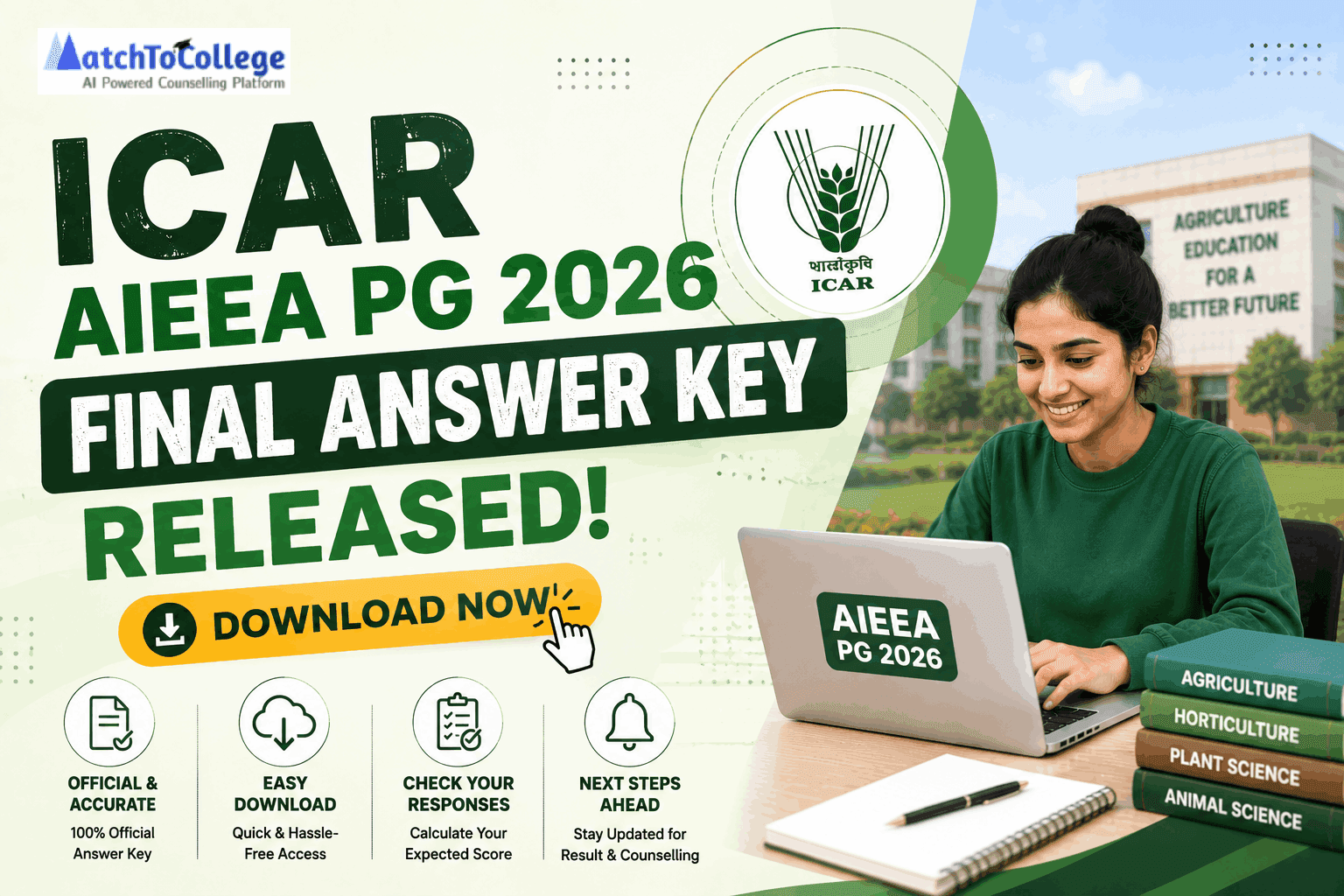 ICAR AIEEA PG 2026 Final Answer Key Released: Download Now
