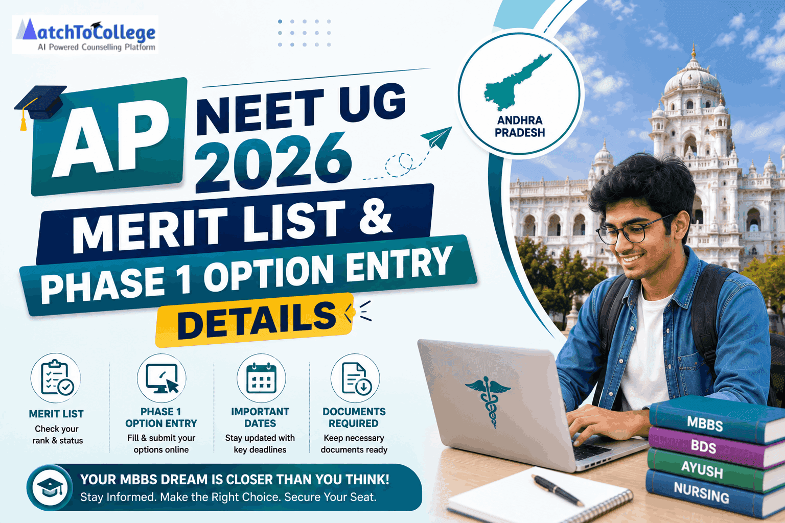 AP NEET UG 2026 Merit List & Phase 1 Option Entry Details