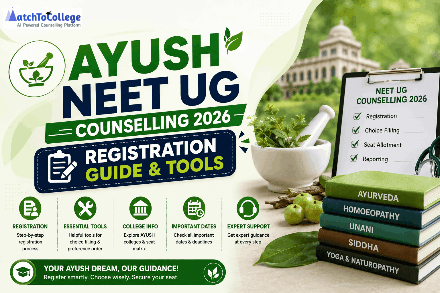 AYUSH NEET UG Counselling 2026: Registration Guide & Tools