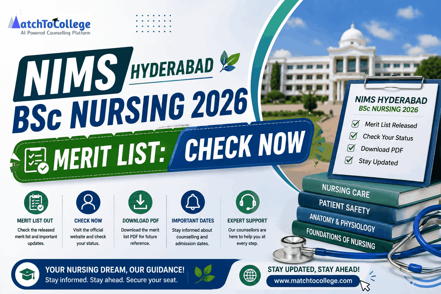NIMS Hyderabad BSc Nursing 2026 Merit List: Check Now