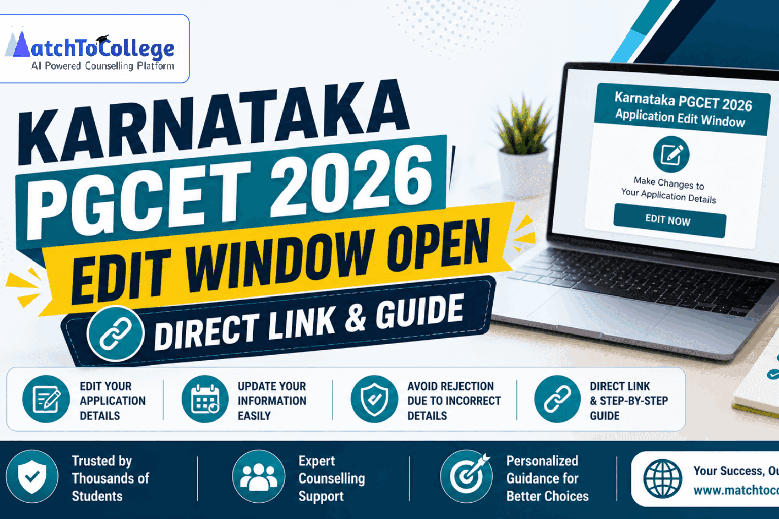 Karnataka PGCET 2026 Edit Window Open: Direct Link & Guide