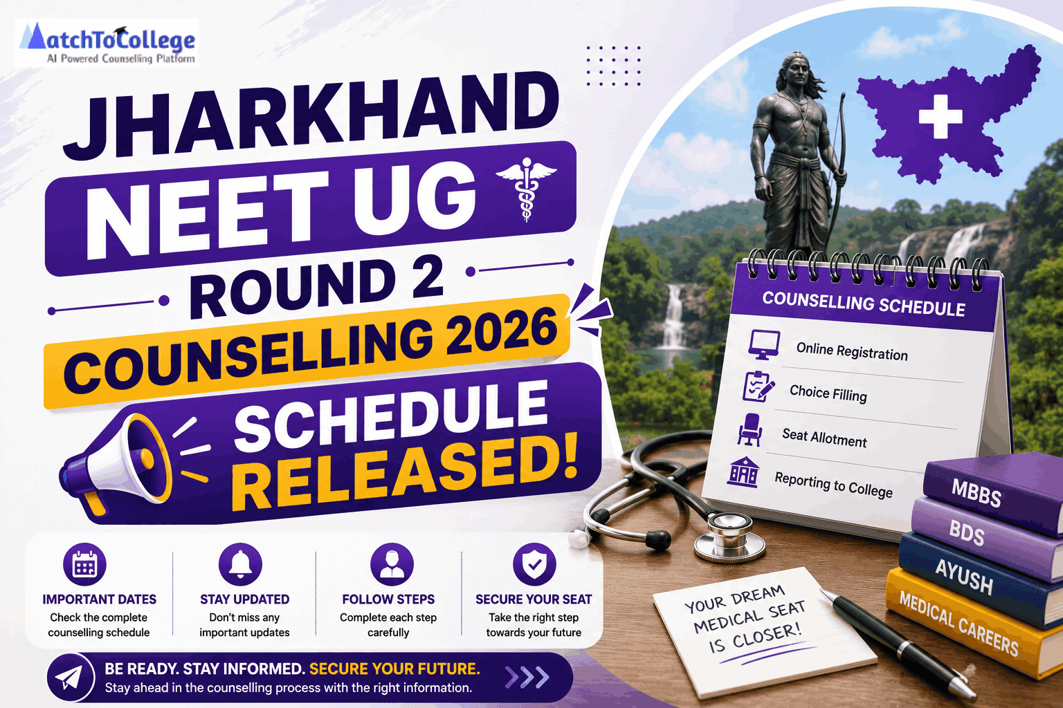 Jharkhand NEET UG Round 2 Counselling 2026 Schedule Out