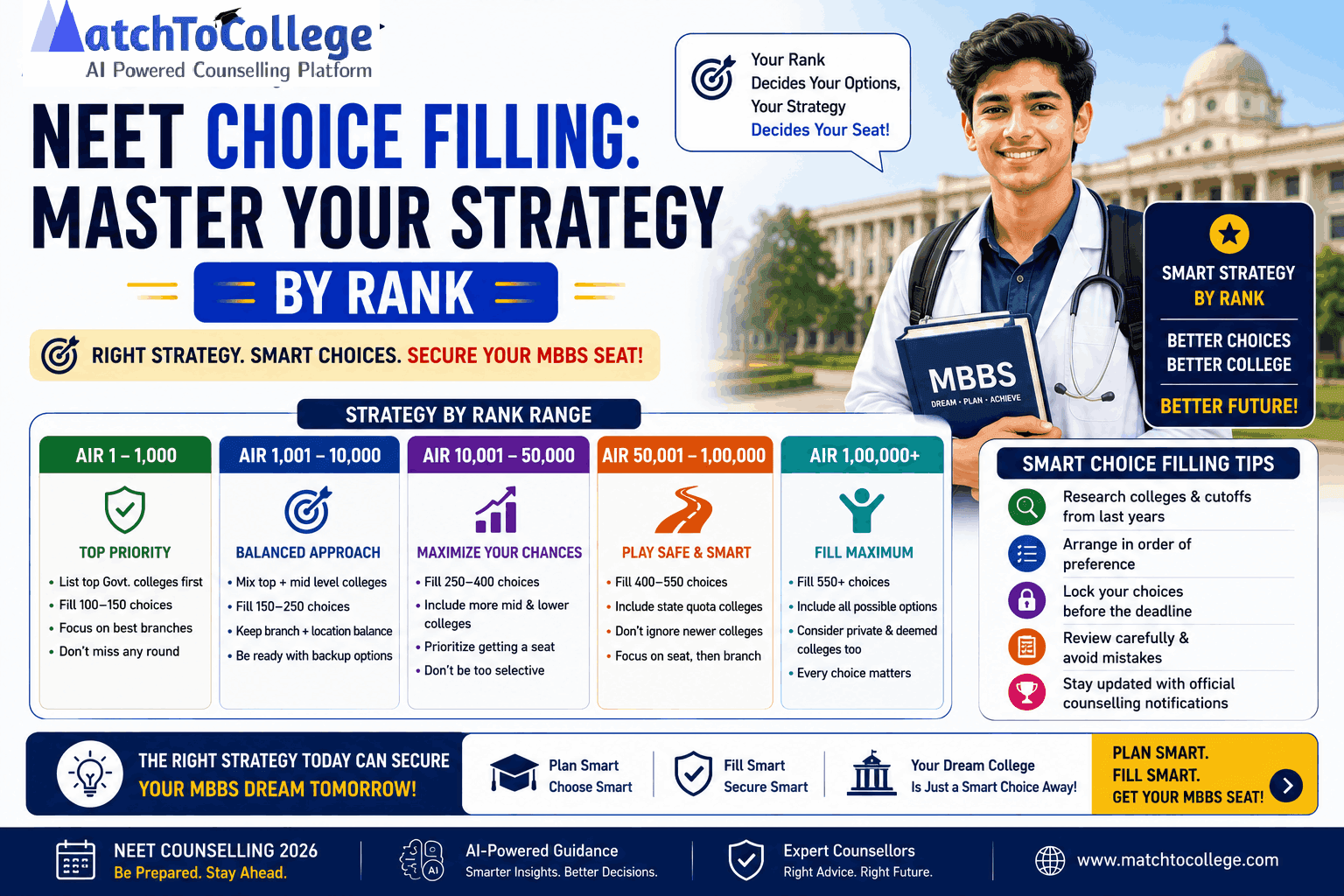 NEET Choice Filling: Master Your Strategy by Rank