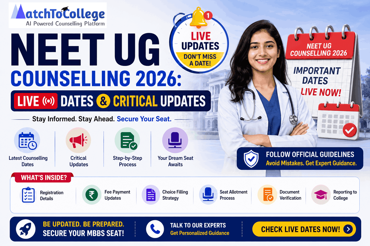 MBBS Counselling 2026: Live Dates & Critical Updates