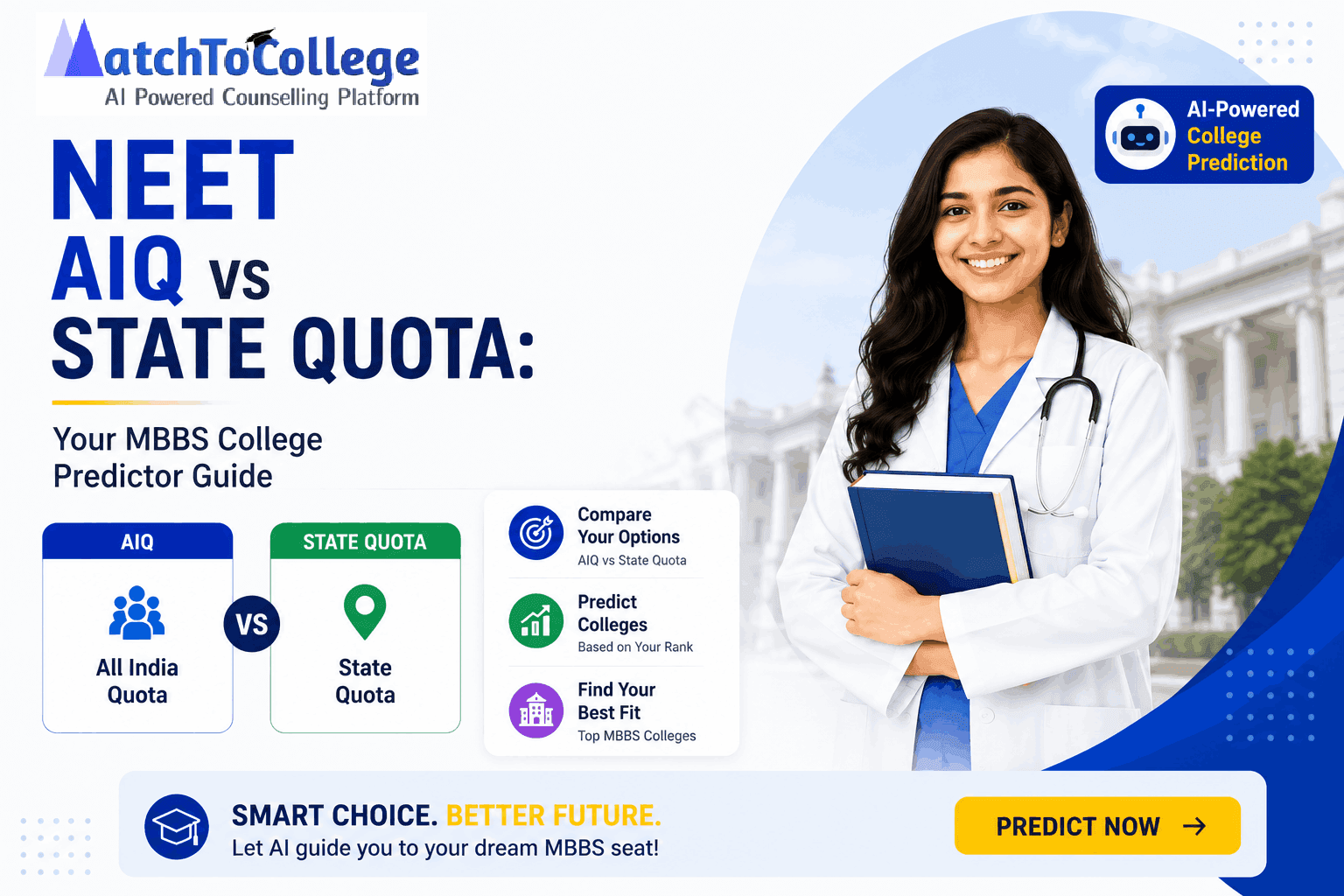NEET AIQ vs State Quota: Your MBBS College Predictor Guide