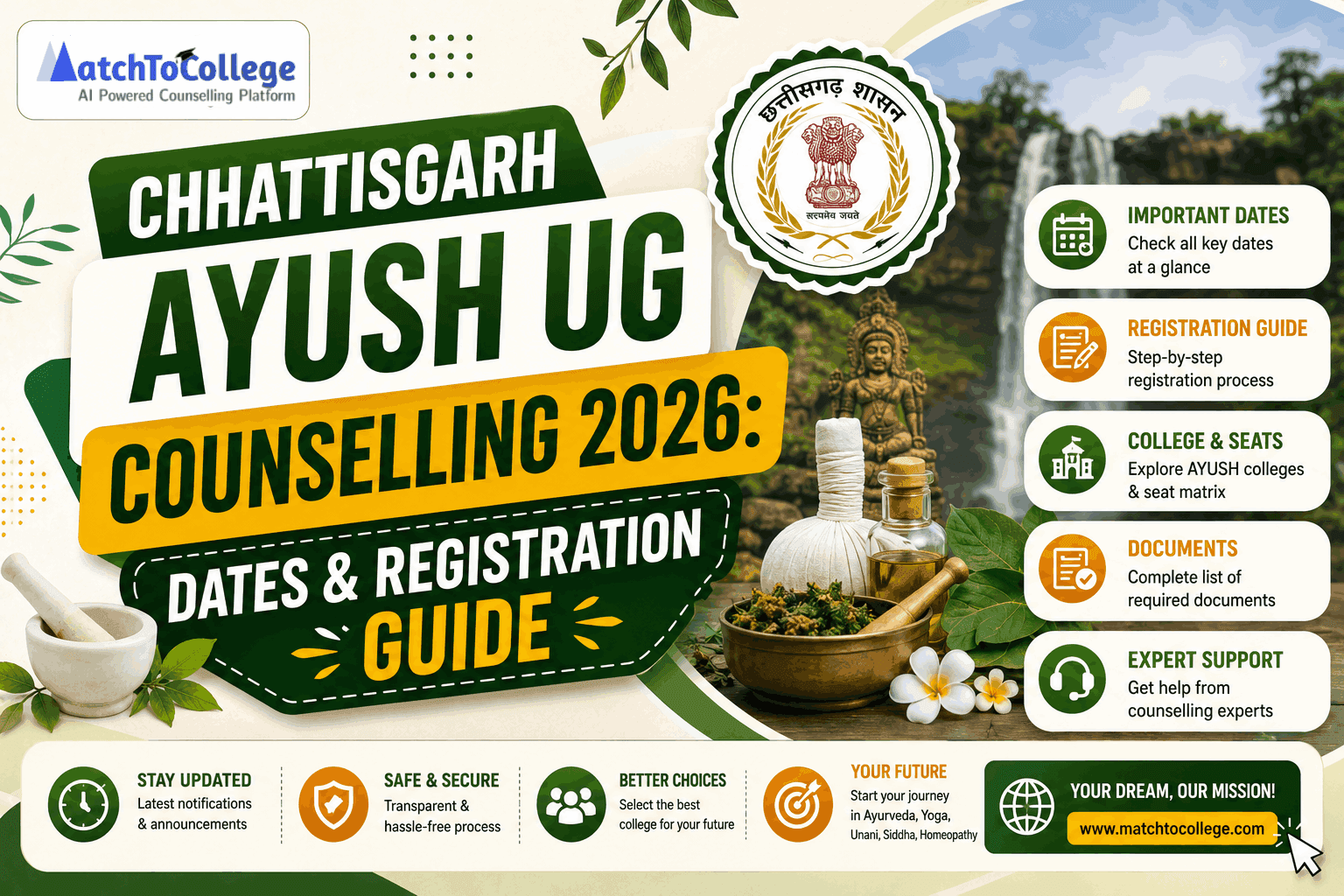 Chhattisgarh AYUSH UG Counselling 2026: Dates & Registration Guide