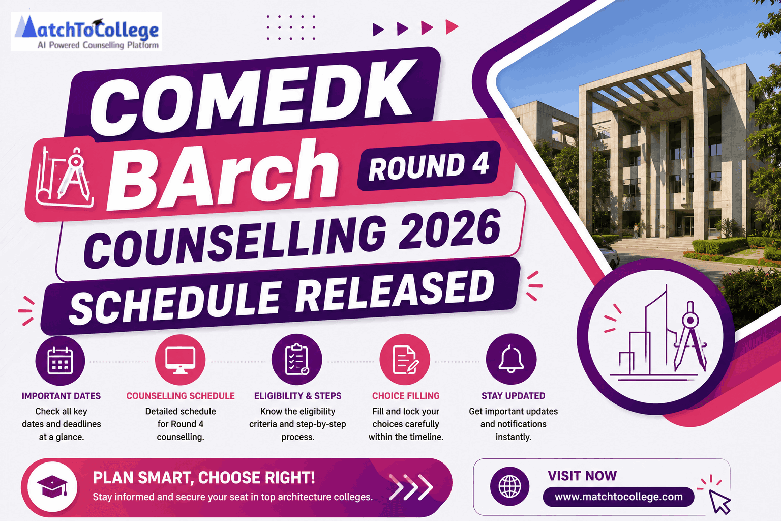 COMEDK BArch Round 4 Counselling 2026: Schedule Released