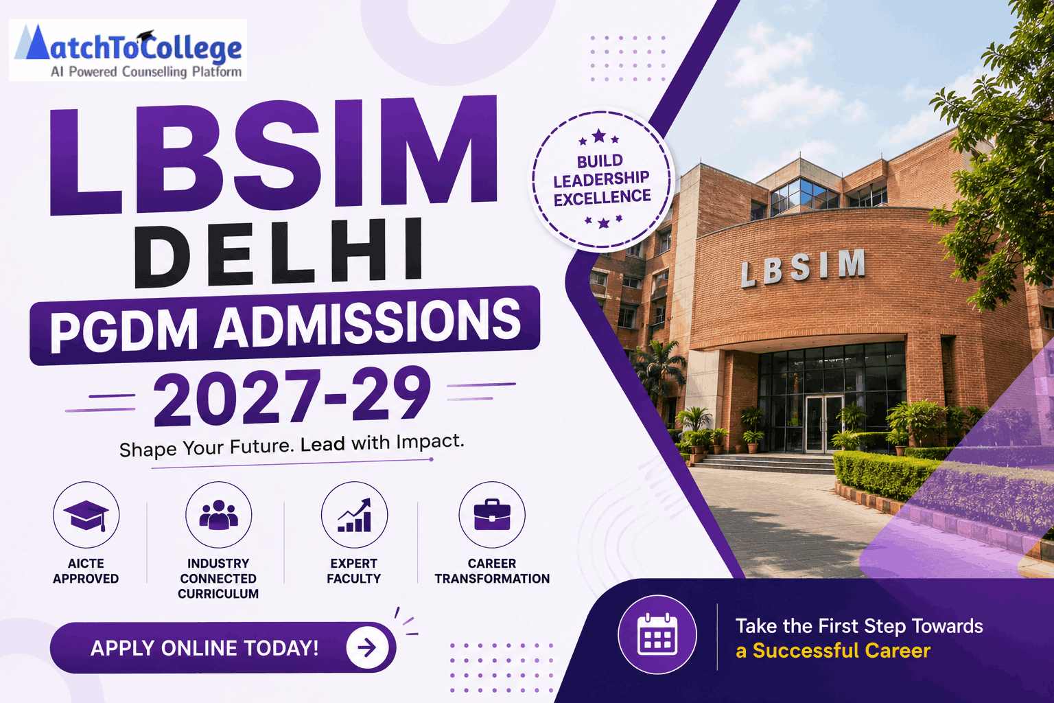 LBSIM Delhi PGDM Admissions 2027-29: Apply Online Today
