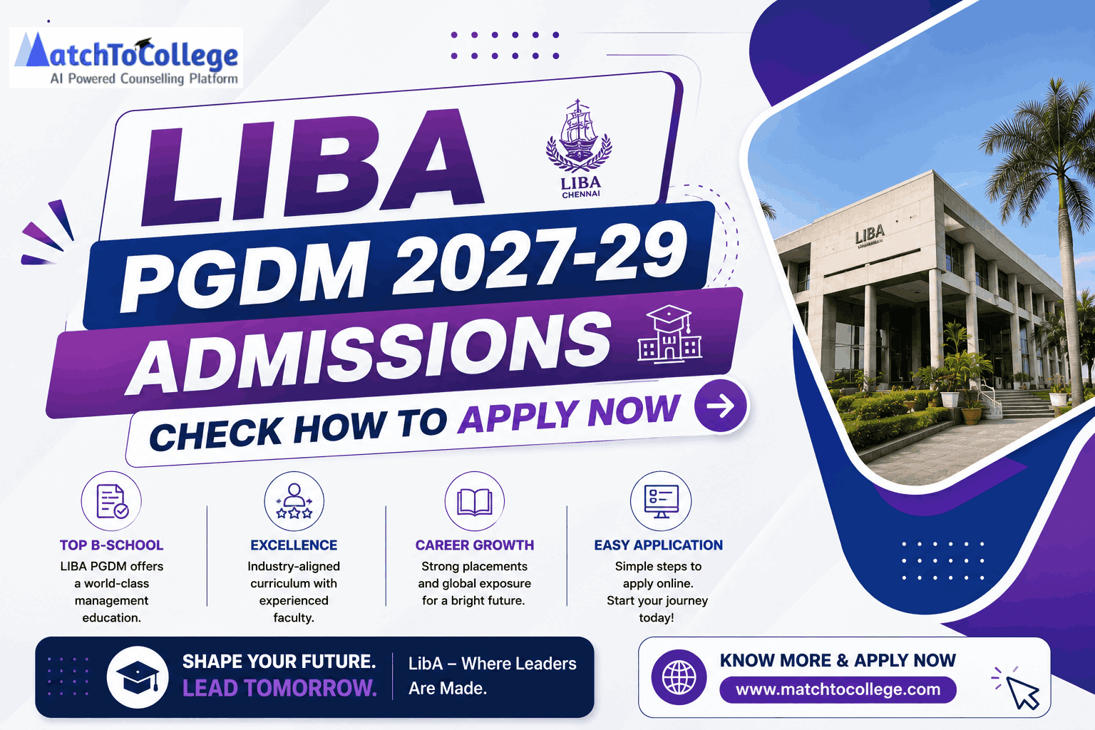 LIBA PGDM 2027-29 Admissions: Check How to Apply Now