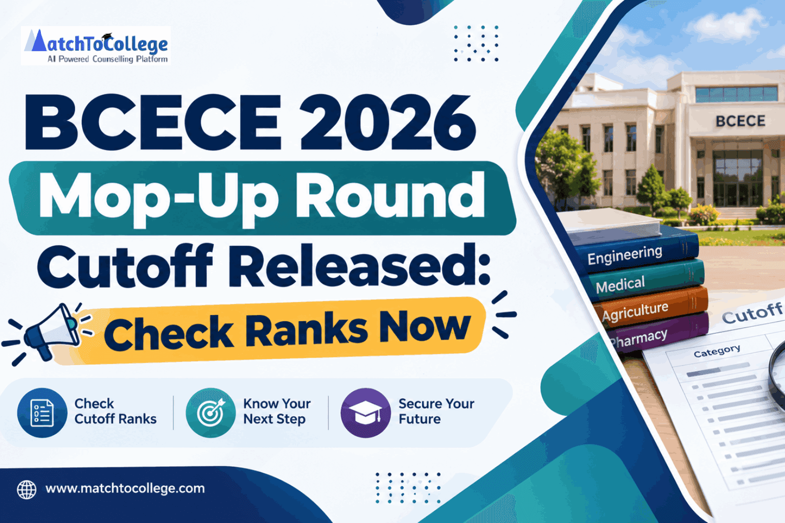 BCECE 2026 Mop-Up Round Cutoff Released: Check Ranks Now