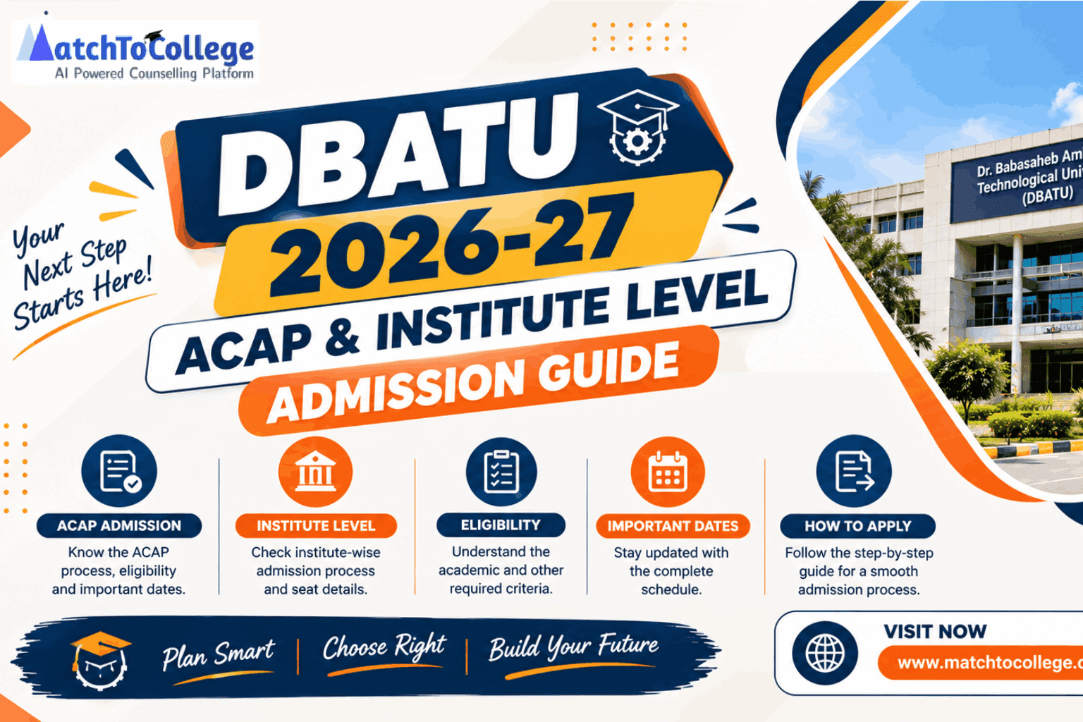 DBATU 2026-27 ACAP & Institute Level Admission Guide