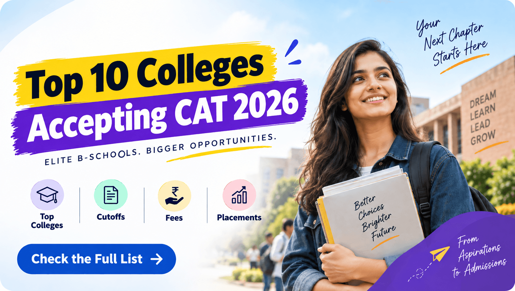 Top 10 Colleges Accepting CAT 2026: Cutoffs & Placements