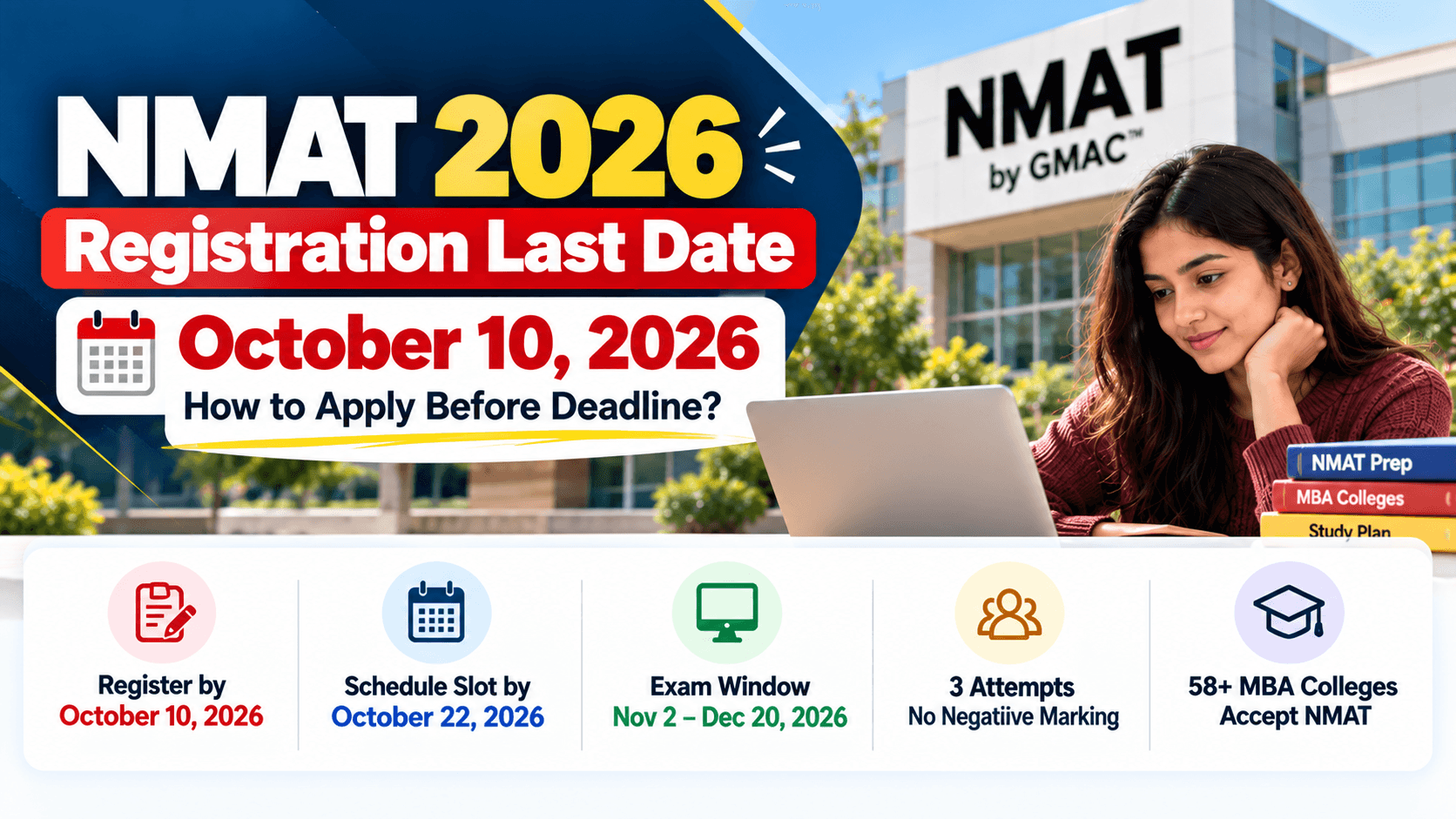 NMAT 2026 Registration Last Date October 10: How to Apply Before Deadline