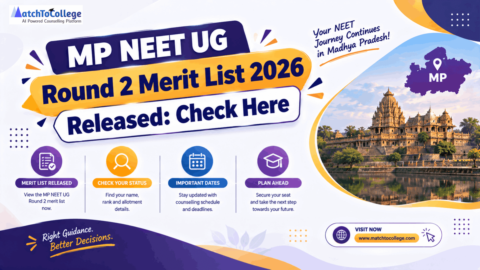 MP NEET UG Round 2 Merit List 2026 Released: Check Here