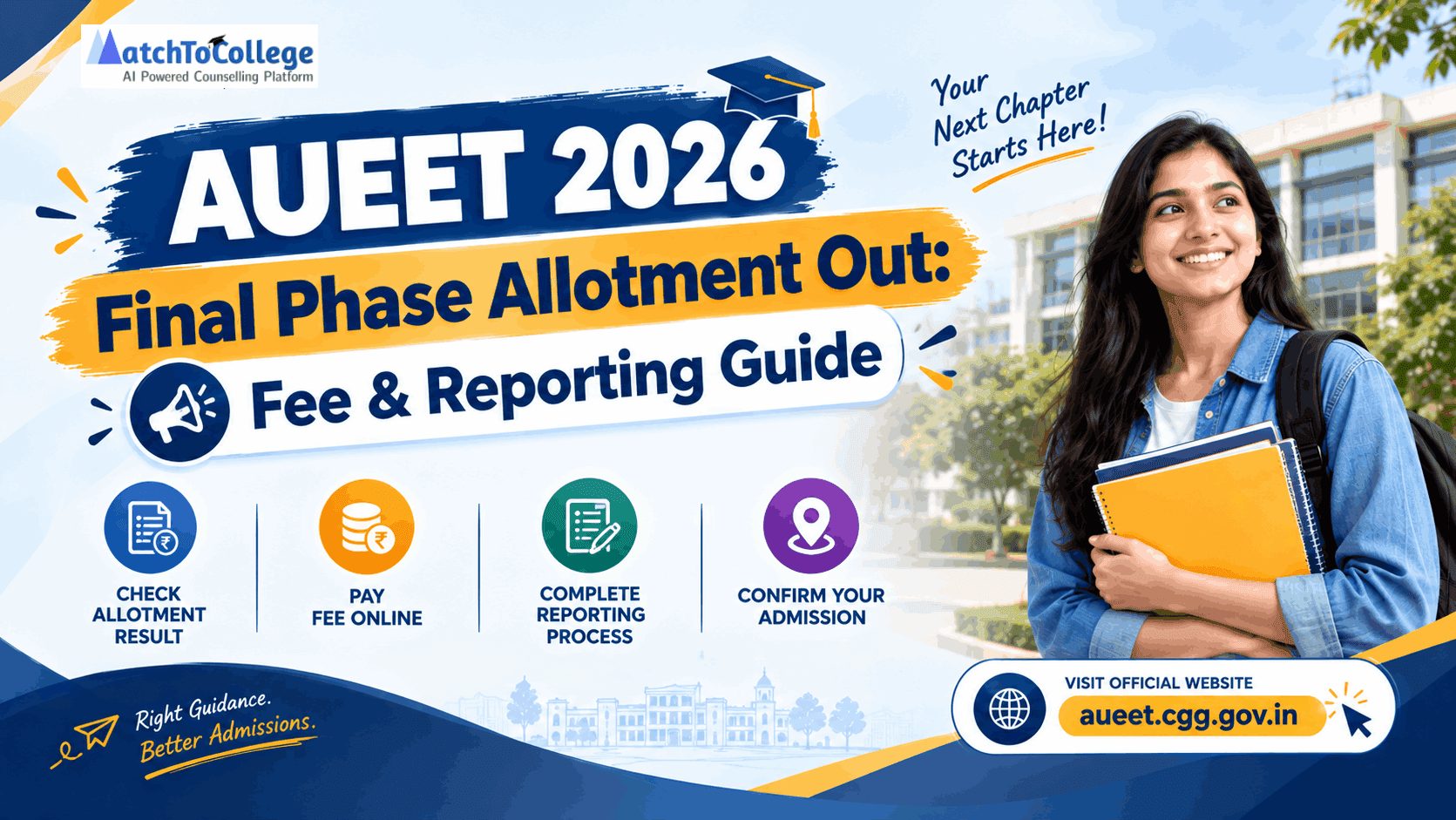 AUEET 2026 Final Phase Allotment Out: Fee & Reporting Guide