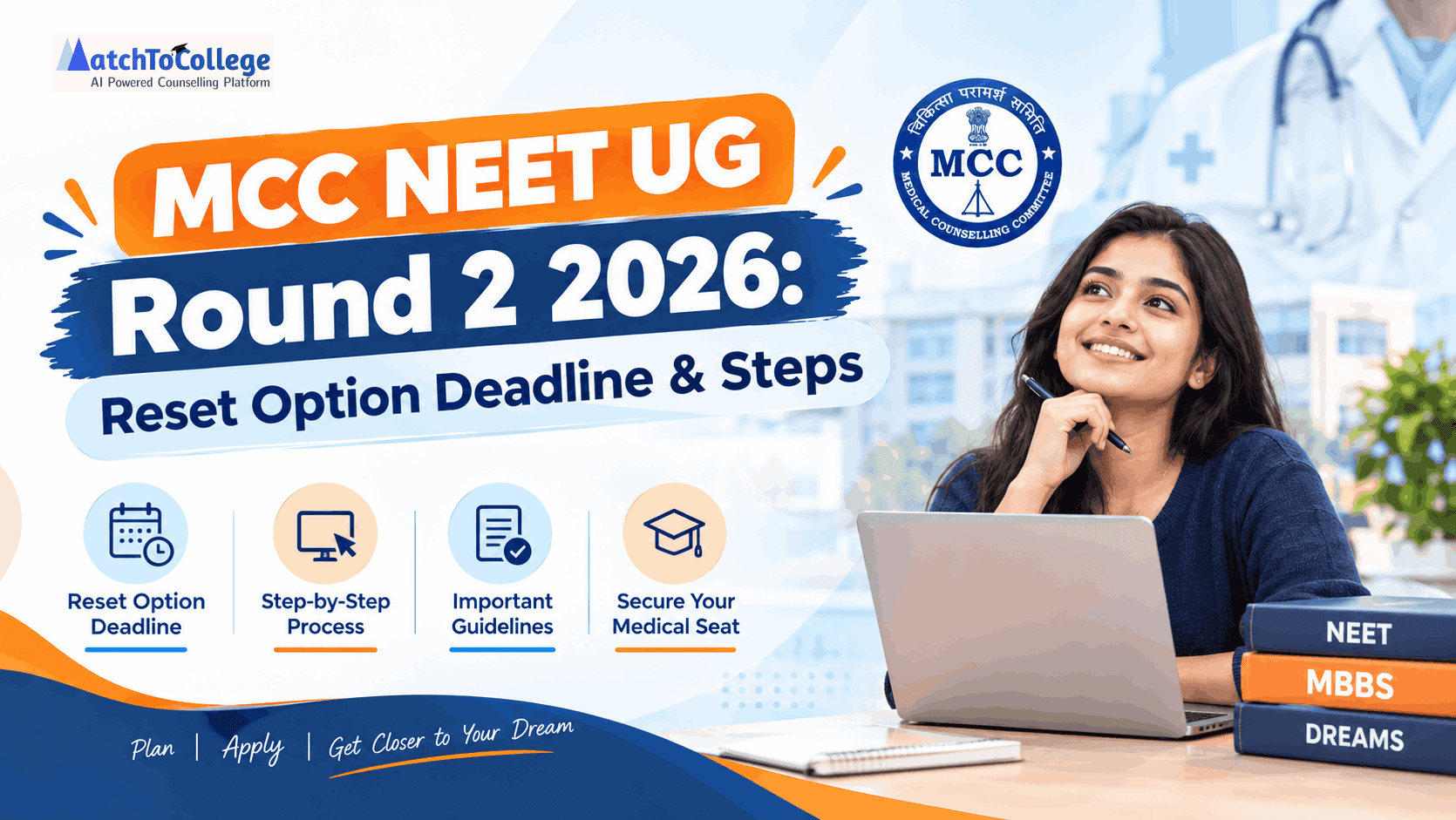 MCC NEET UG Round 2 2026: Reset Option Deadline & Steps