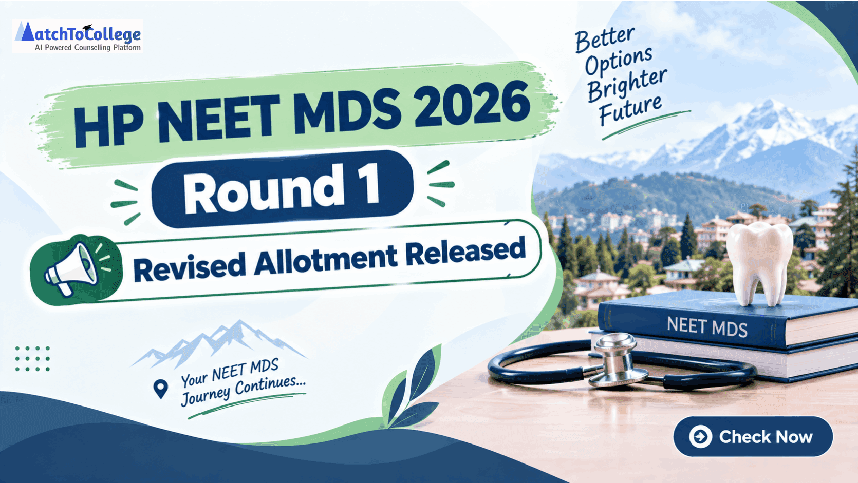 HP NEET MDS 2026 Round 1 Revised Allotment Released