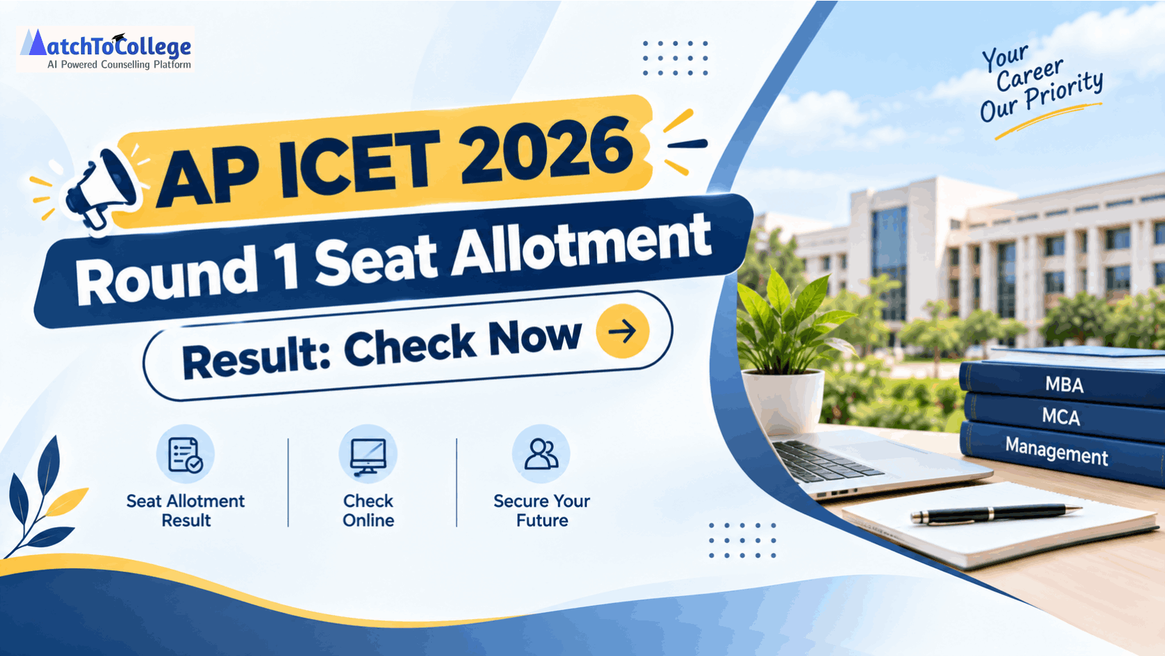 AP ICET 2026 Round 1 Seat Allotment Result: Check Now
