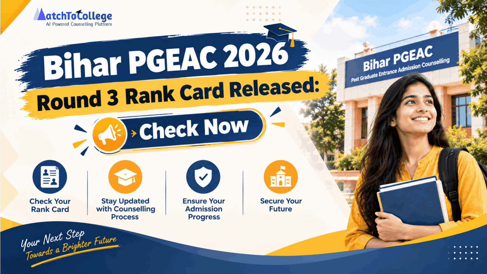 Bihar PGEAC 2026 Round 3 Rank Card Released: Check Now
