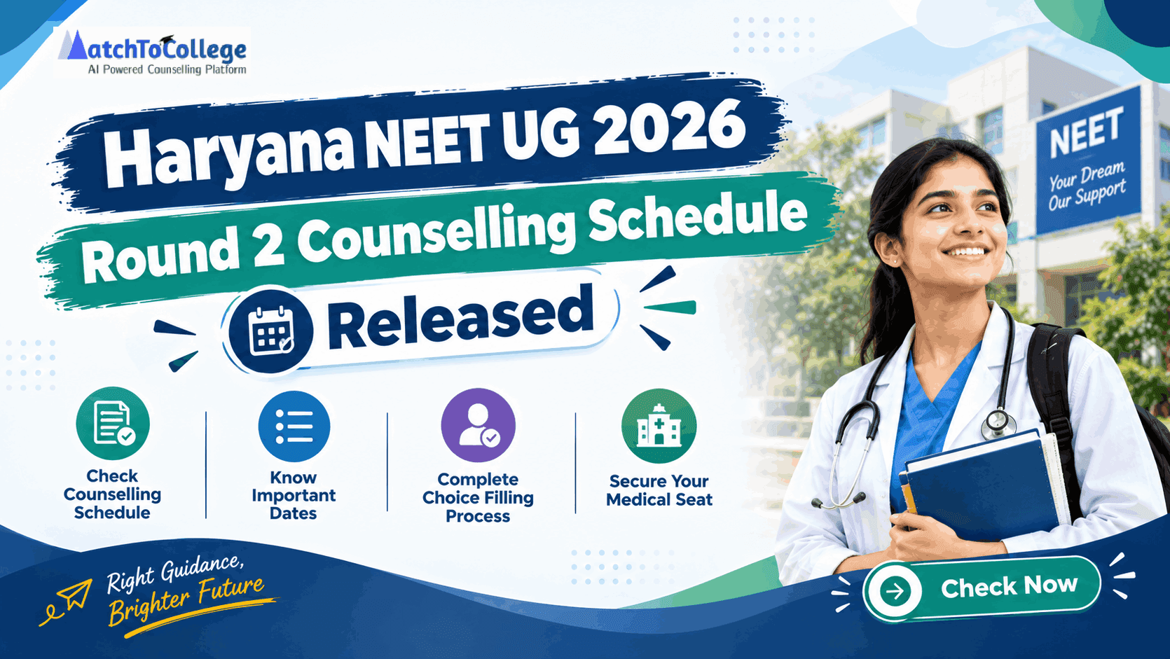 Haryana NEET UG 2026 Round 2 Counselling Schedule Released