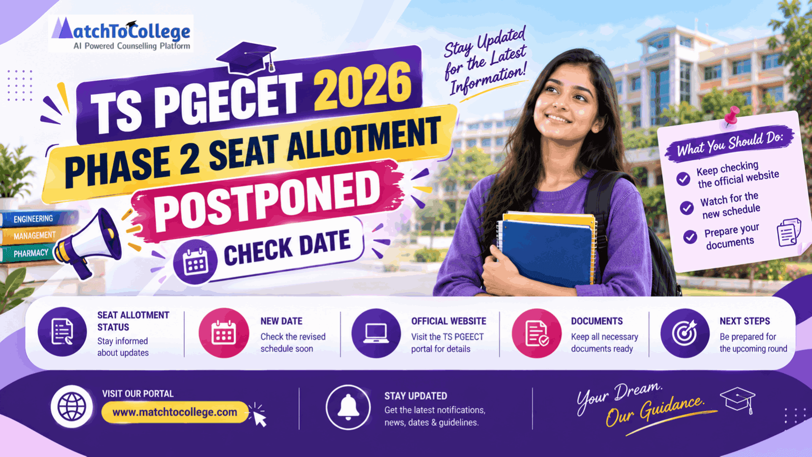 TS PGECET 2026 Phase 2 Seat Allotment Postponed: Check Date