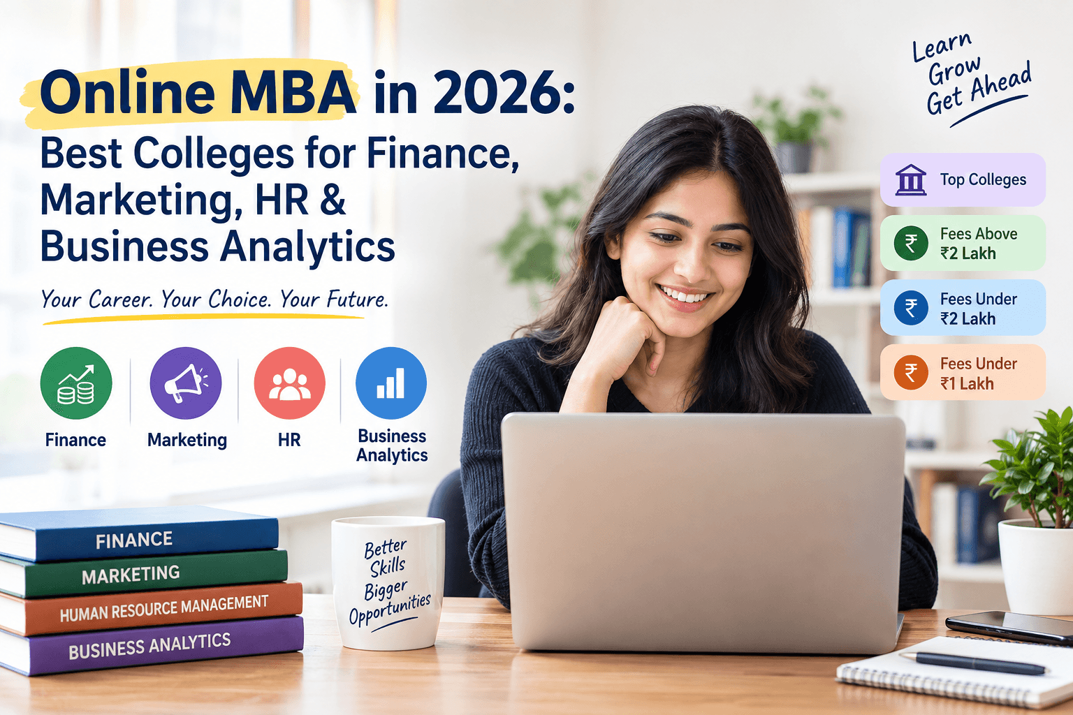 Online MBA 2026: Best Colleges for Finance, Marketing, HR & Business Analytics
