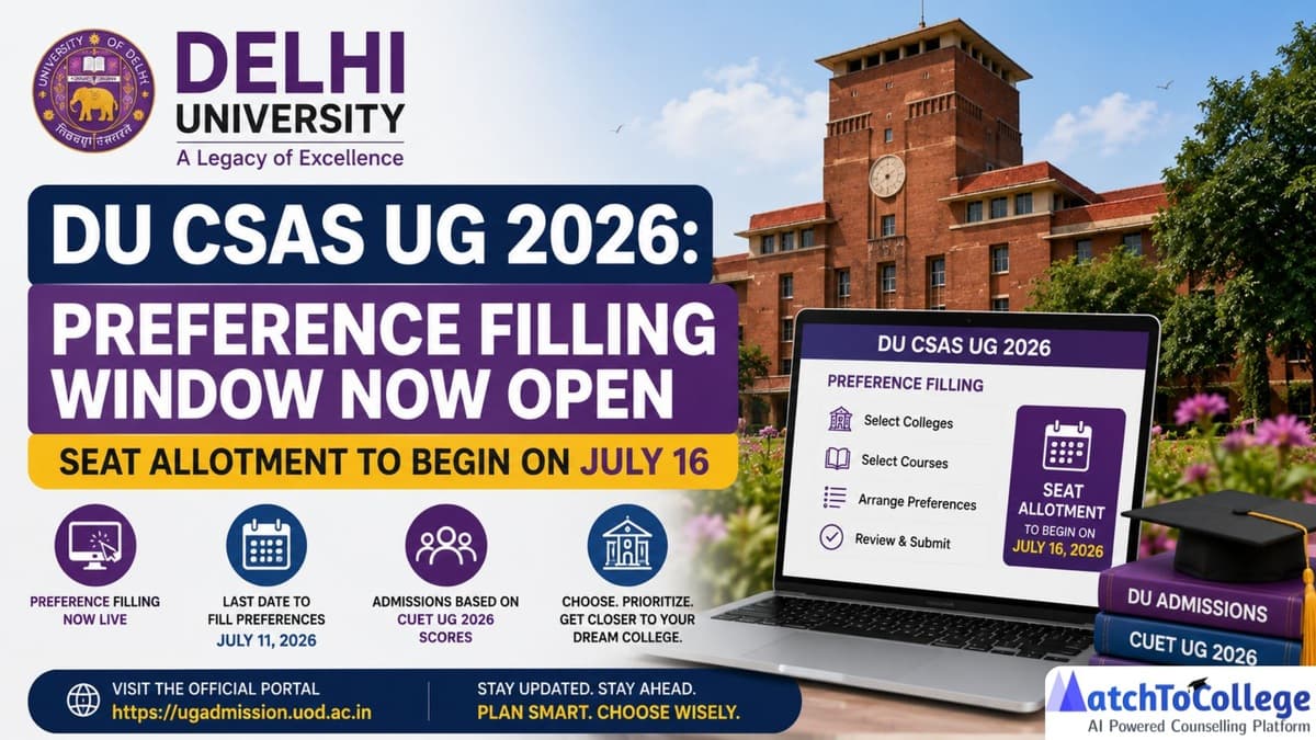 DU CSAS UG 2026: Preference Filling & Allotment Guide