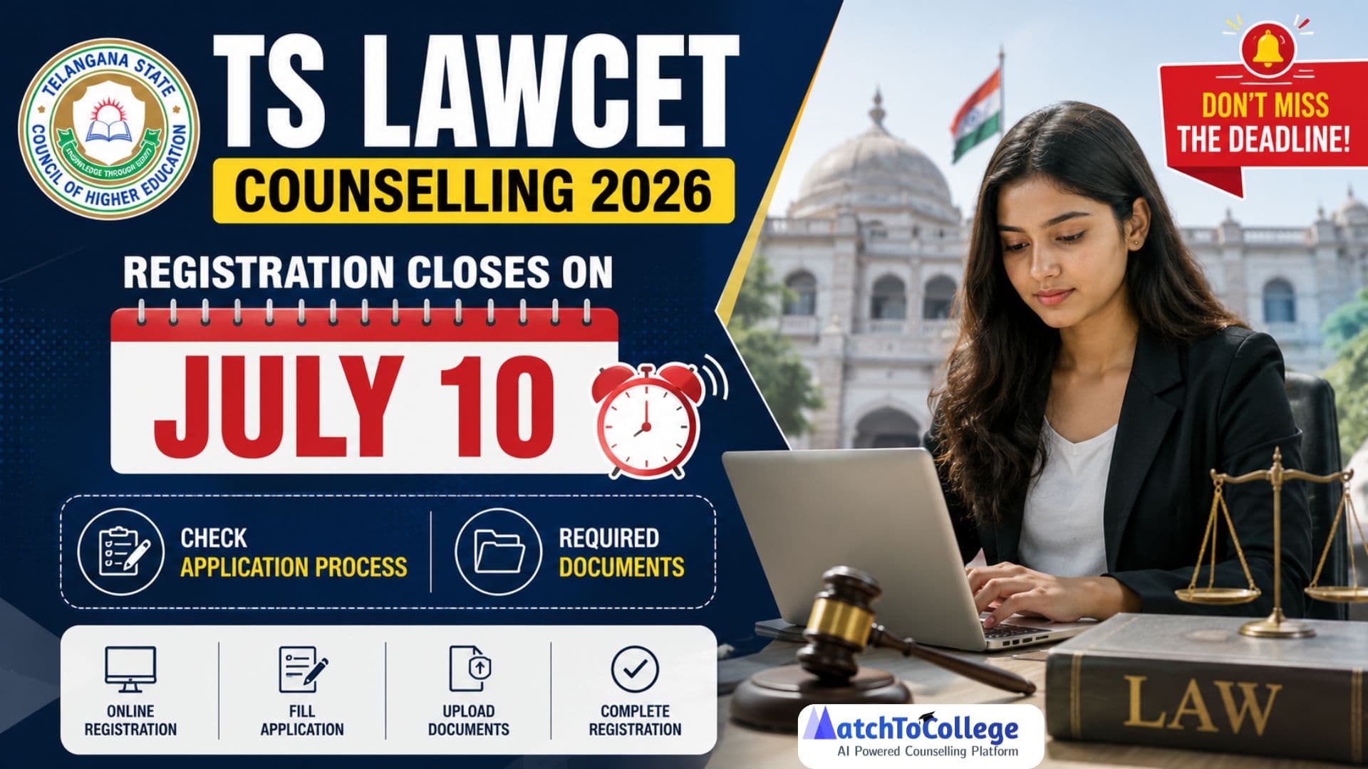 TS LAWCET 2026 Counselling: Register by July 10!
