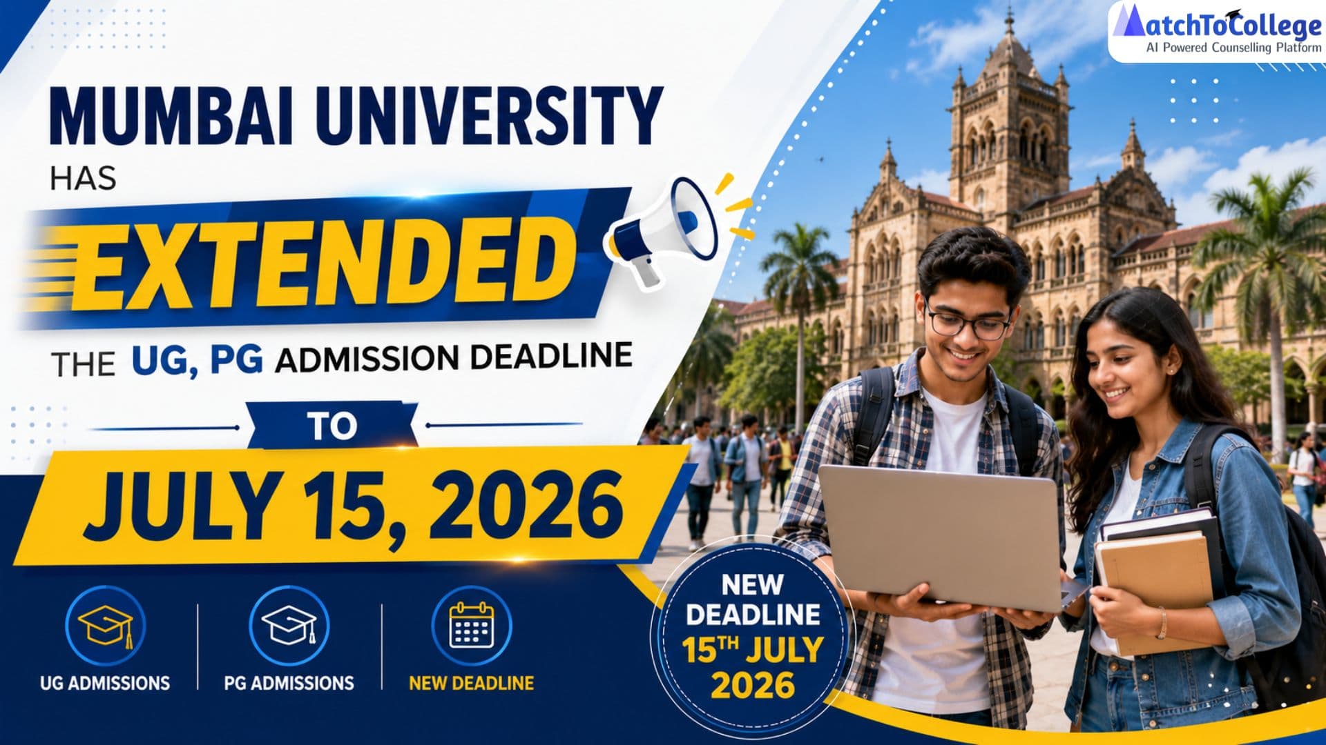 Mumbai University UG/PG Admissions Extended to July 15, 2026!