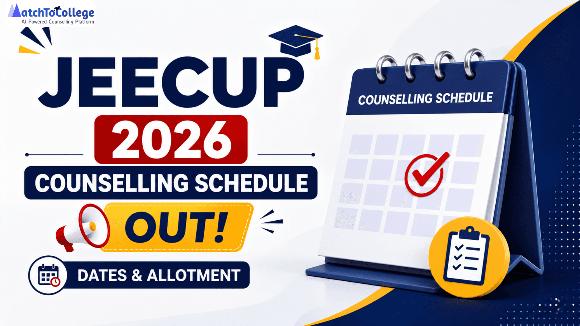 JEECUP 2026 Counselling Schedule OUT: Dates & Allotment