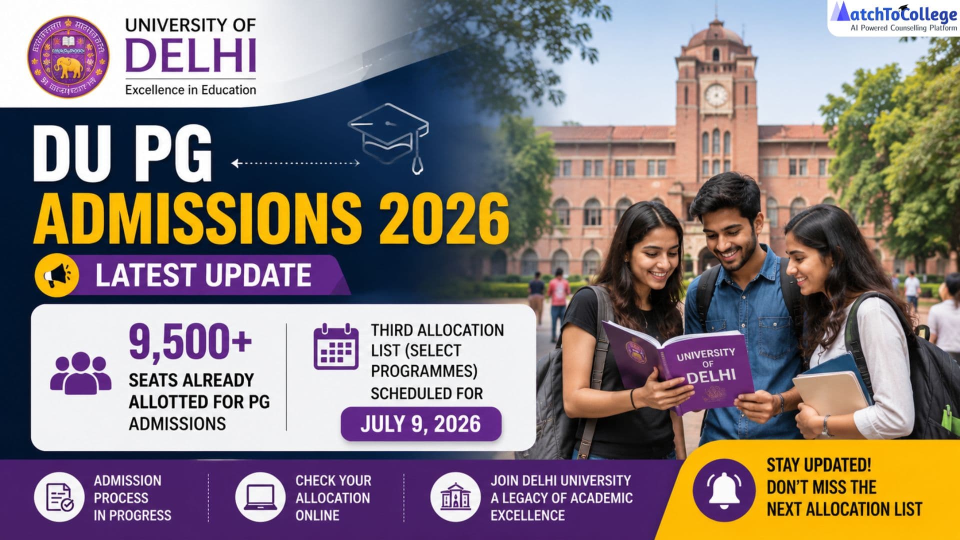 DU PG Admissions 2026: Third List & Your Next Steps