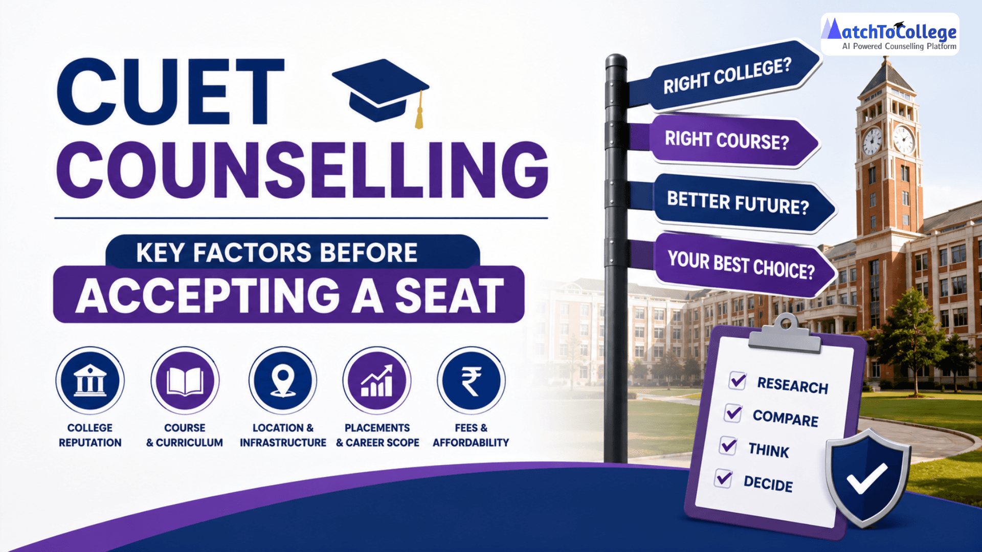 CUET Counselling: Key Factors Before Accepting a Seat