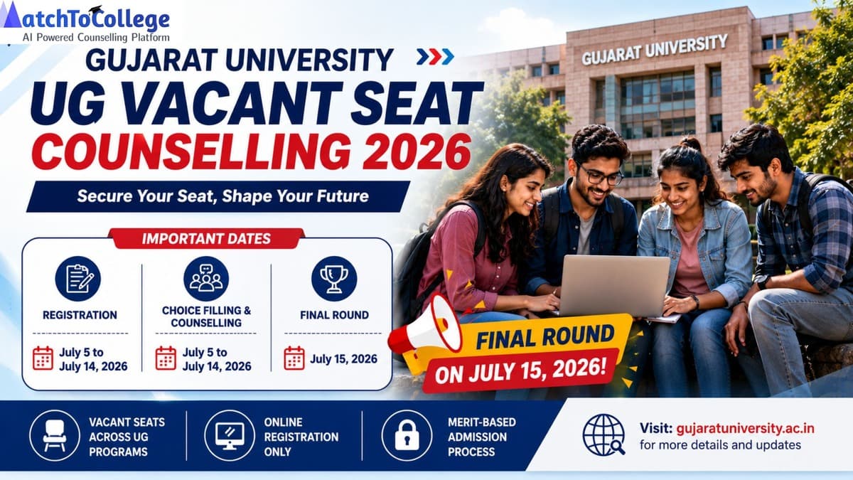 Gujarat Uni UG Vacant Seats 2026: Key Dates & Guide