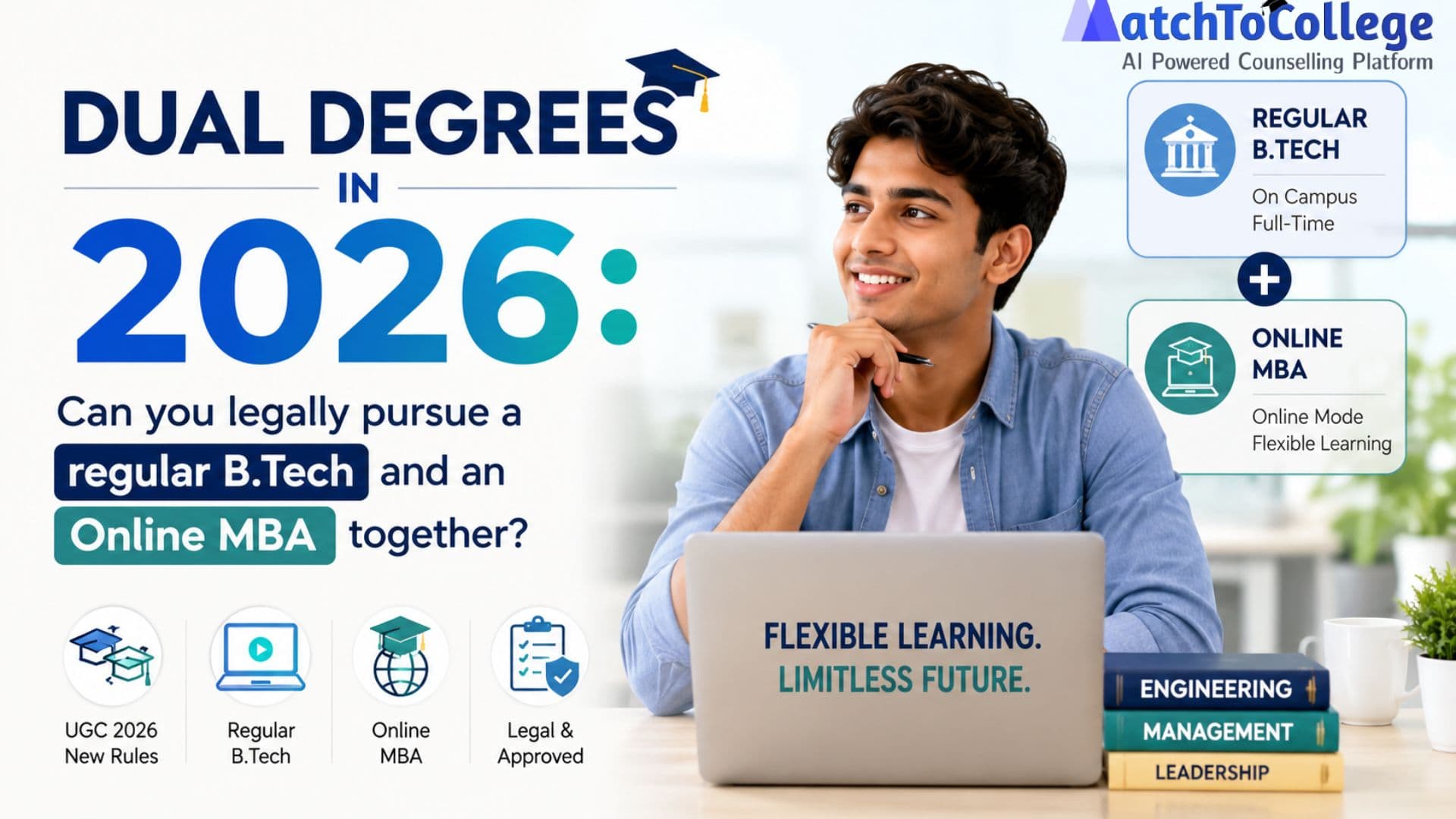 Dual Degrees 2026: B.Tech & Online MBA Legality Guide