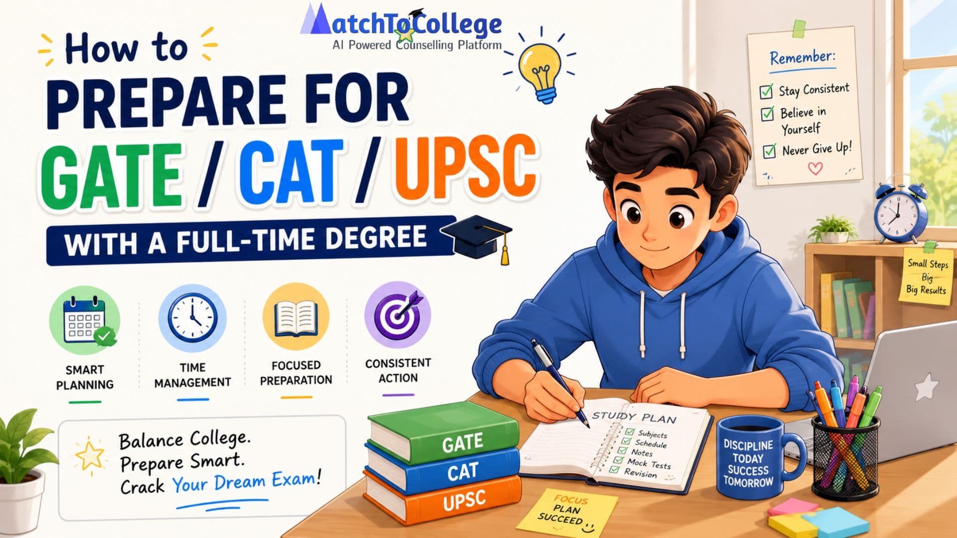 How to Prepare For GATE/CAT/UPSC with Your Degree: A Winning Strategy