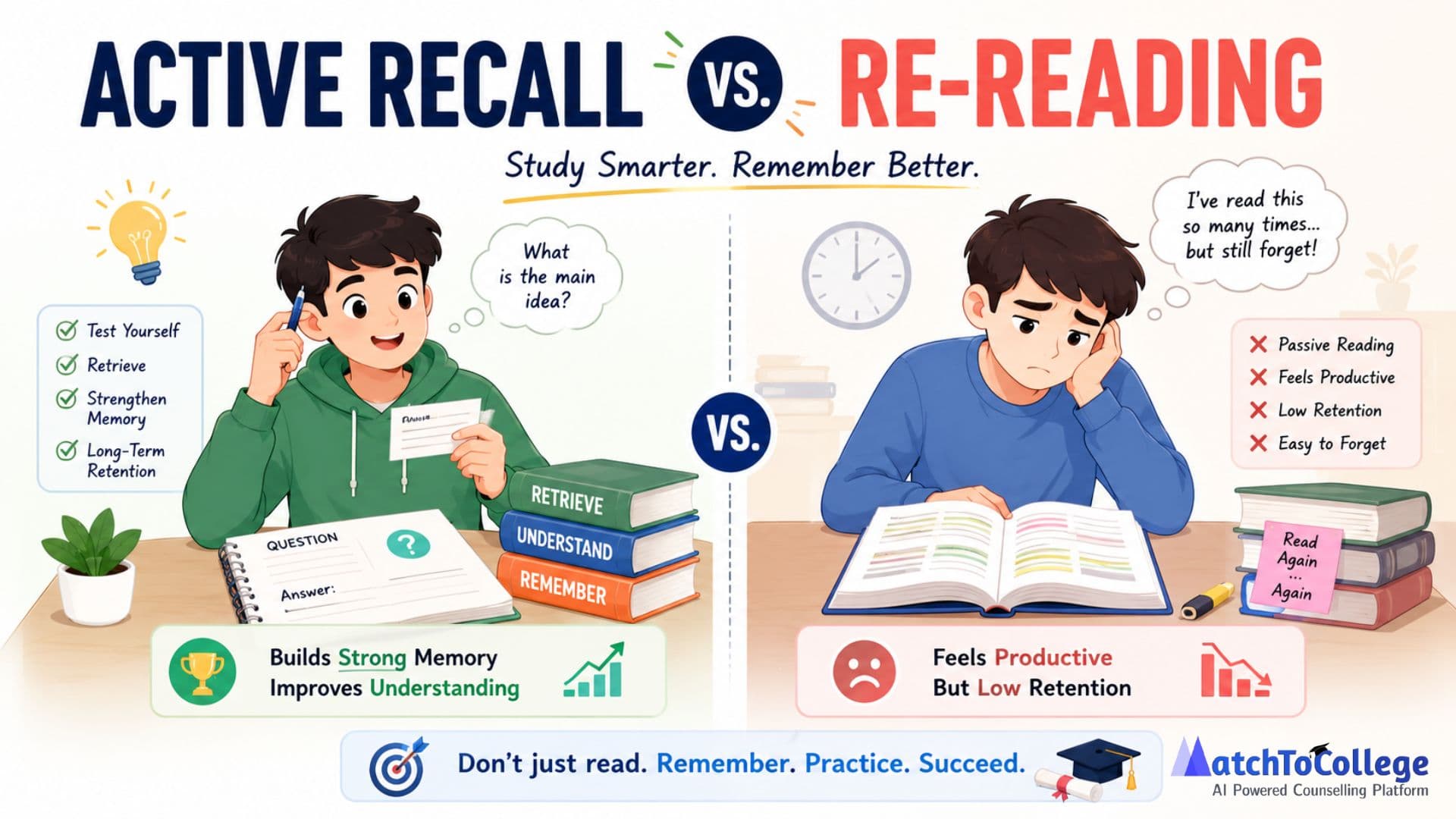 Active Recall vs. Re-reading: Master Your College Prep