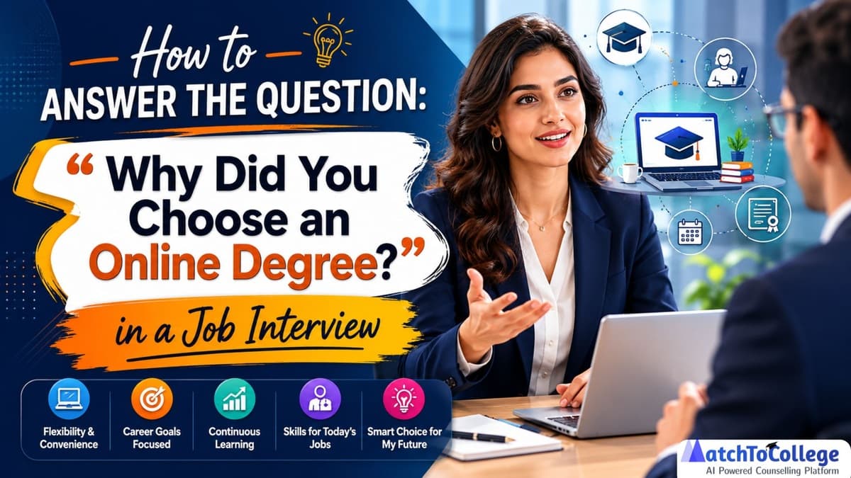 How to answer the question 'Why Online Degree?' in Job Interviews