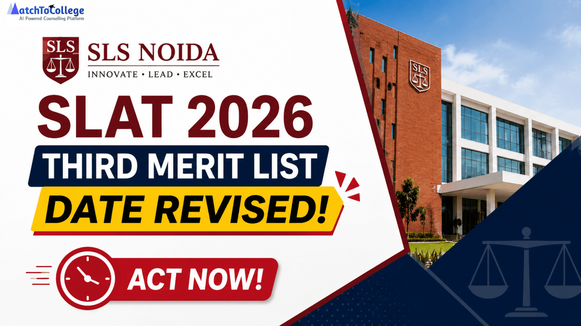 SLS Noida SLAT 2026: Third Merit List Date Revised! Act Now