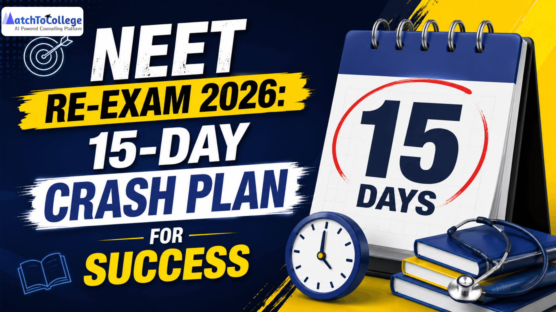 NEET Re-Exam 2026: 15-Day Crash Plan for Success