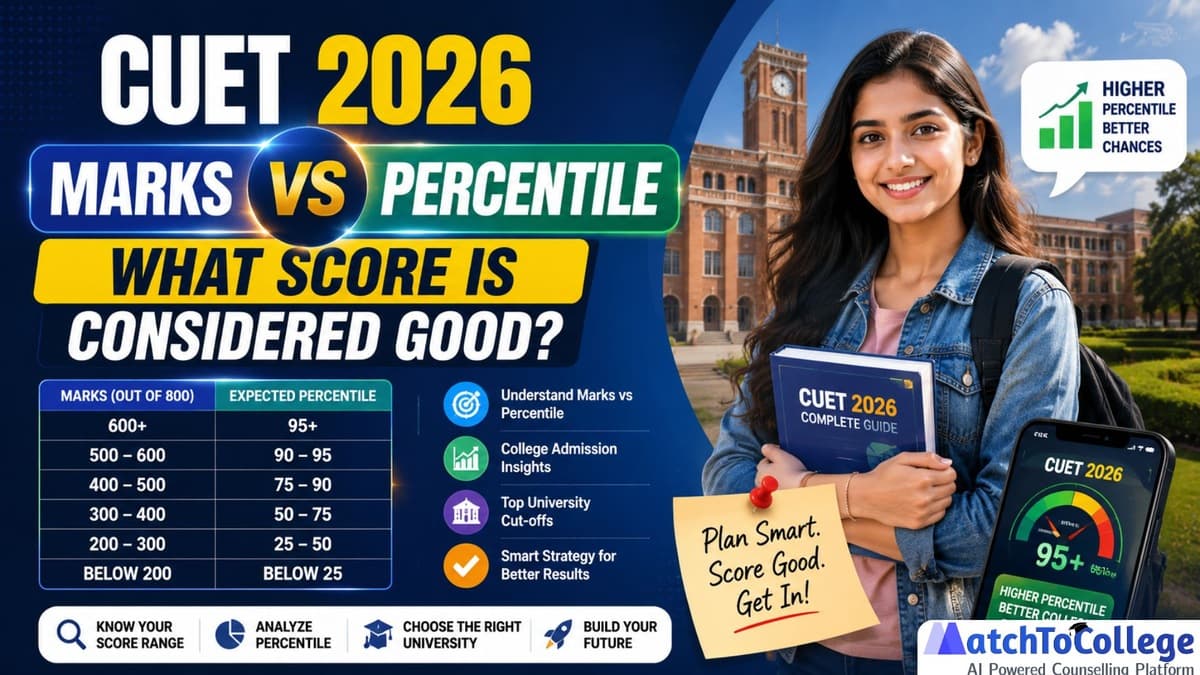 CUET 2026 Marks vs Percentile: What Score is Good?